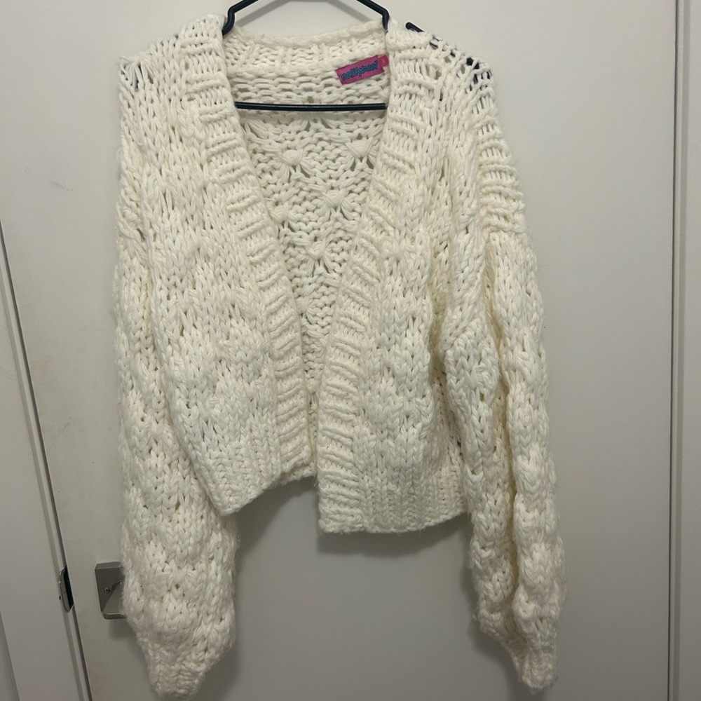 Edikted White Cardigan OS
